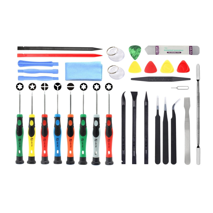 JF-8136 Kit di strumenti di riparazione smontabile in metallo + plastica multimodello 32 in 1 disponibile, JF-8136 JF-8136 Kit di strumenti di riparazione smontabile in metallo + plastica multimodello 32 in 1 disponibile, JF-8136